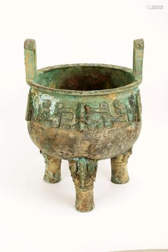 A BRONZE DING. WESTERN ZHOU DYNASTY PERIOD STYLE.J109.