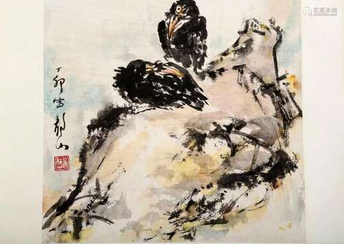 ATTRIBUTED AND SIGNED WU JINGSHAN (1943- ). A INK AND