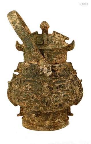 A BRONZE YOU-FORM POT.WARRING STATES STYLE.J085.