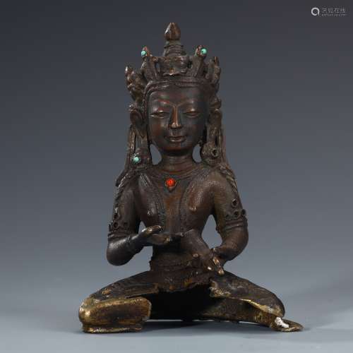 Ancient alloy copper Buddha statue