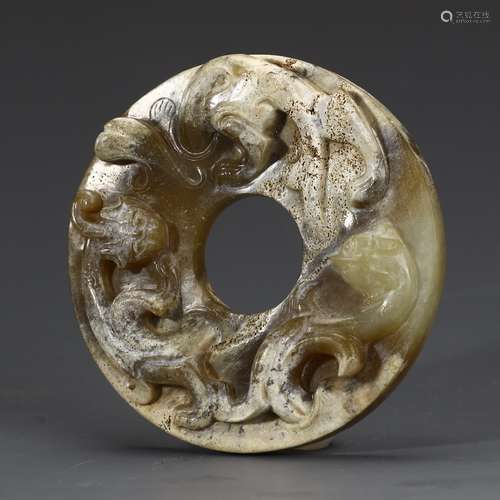 Ancient dragon pattern jade accessories