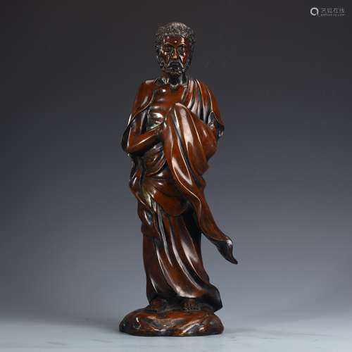 Alloy copper Dharma statue in Qing Dynasty