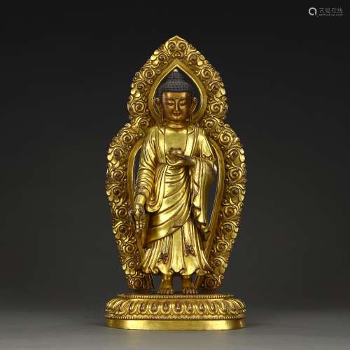 Ancient Bronze gilded Buddha statues