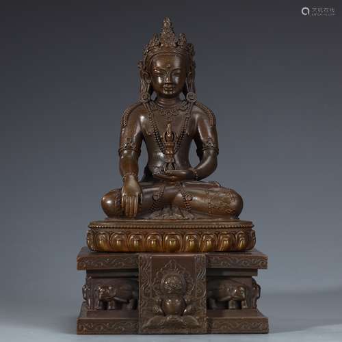 Ancient alloy copper Buddha statue