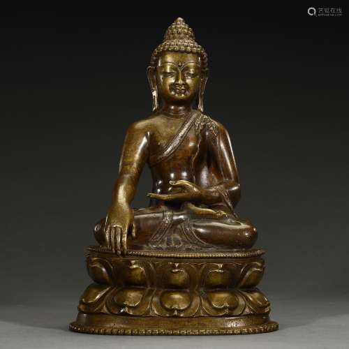 Ancient alloy copper Buddha statue