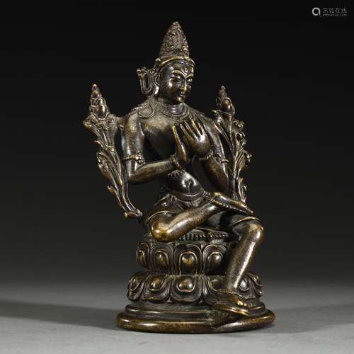 Ancient alloy copper Buddha statue