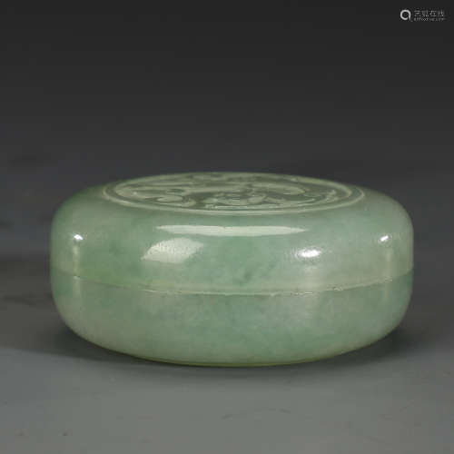 Jadeite inkpad box in Qing Dynasty