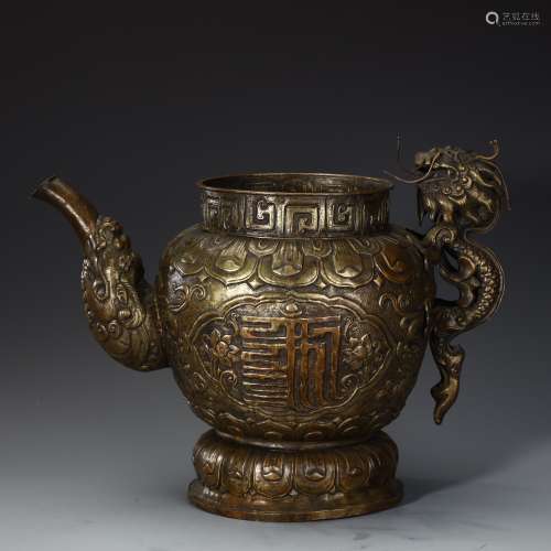 Ancient dragon pattern pot
