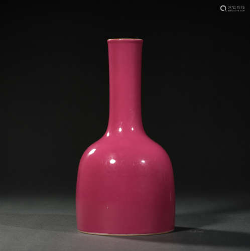 A Pink Glazed Porcelain Vase