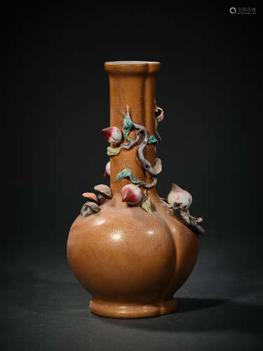 A Glazed with Peach Porcelain Vase