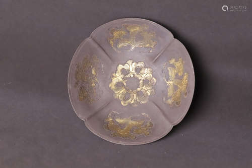 A Silver Flower Pattern Plate