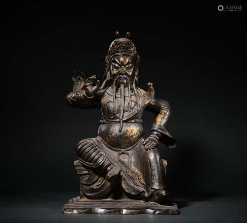 A Bronze Guangong Figure Statue