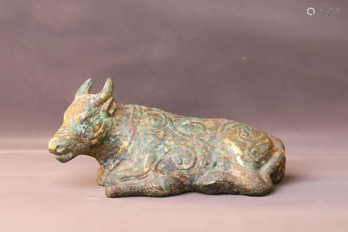 A Bronze Ox Figure Statue