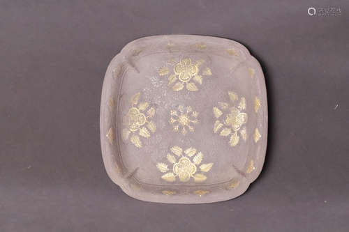 A Silver Flower Pattern Plate