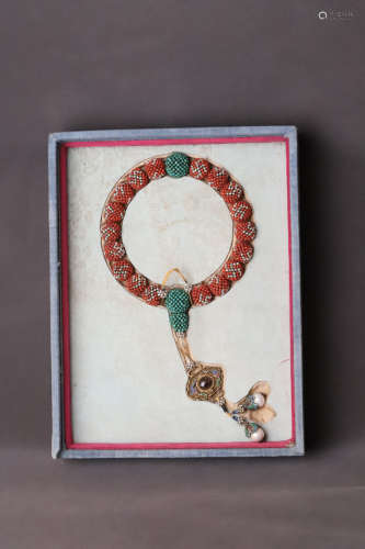 A Coral Bead Praying Bracelet