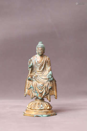 A Gilt Bronze Buddha Figure Statue