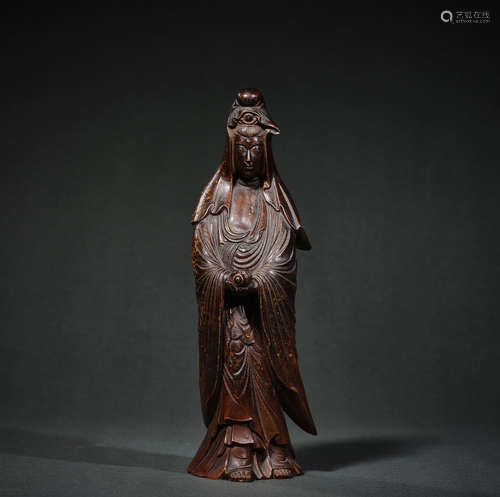 A Bronze Guanyin Figure Statue