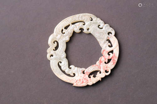 A Jade Dragon Bi Ring