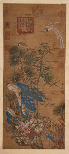 A Chinese Bird with Flower Painting