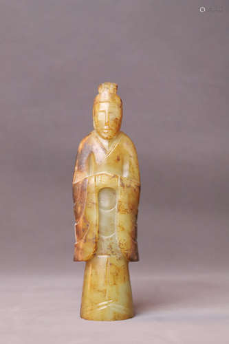 A Jade Standing Man Figure Ornament