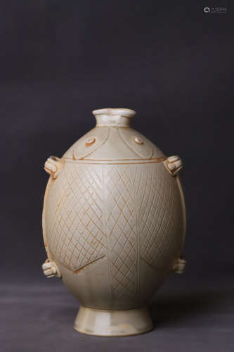 A Glazed Fish Shape Porcelain Vase
