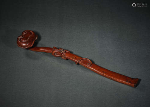 A Wood Ruyi Ornament