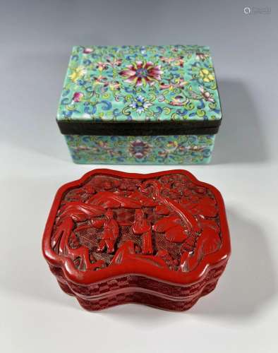 TWO QING DYNASTY CHINESE BOXES
