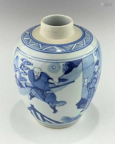 A KANGXI PERIOD (1661 - 1722) CHINESE BLUE AND WHITE
