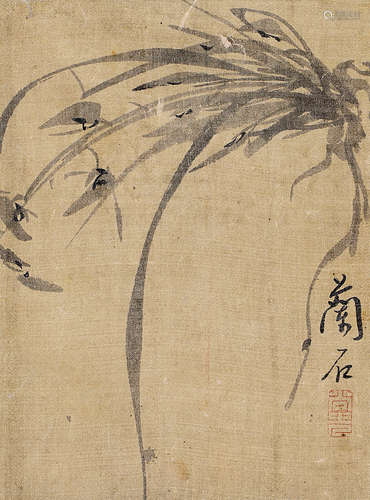 郭尚先（1785～1832） 兰花 镜片 水墨绢本