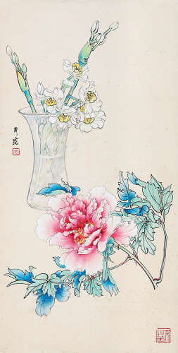 郑乃珖（1911～2005） 富贵神仙 立轴 设色纸本