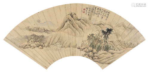 王时敏（1592～1680） 山水 镜片 设色绢本