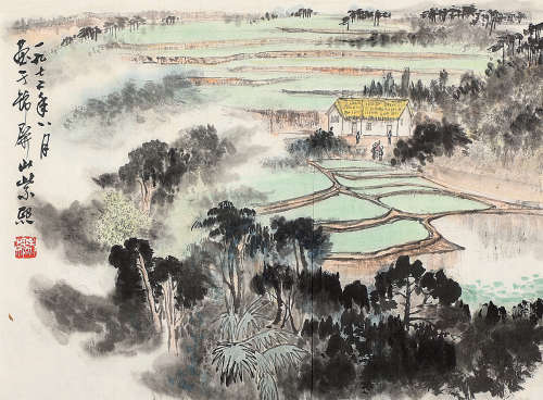 魏紫熙（1915～2002） 山水 未裱 设色纸本