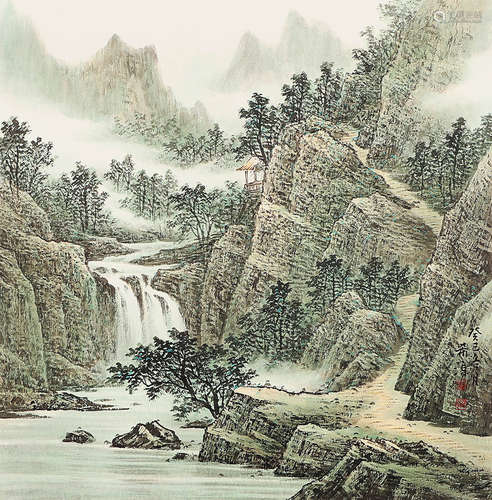 董希源（b.1964） 山水 镜片 设色纸本