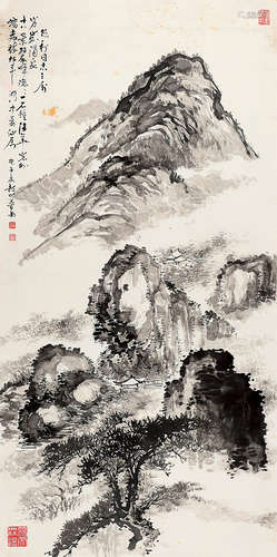 普雨法师（1910～1990） 翠峰仙居 未裱 水墨纸本