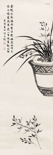 徐宗浩（1880～1957） 兰花 立轴 水墨纸本