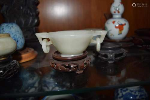 ming dynasty white jade cup.