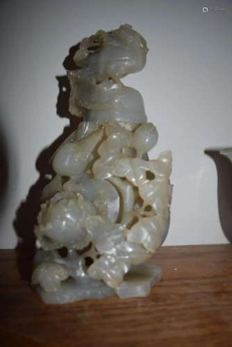 qing dynasty carved vase. .