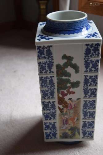 qing dynasty large display vase with qianlong mark