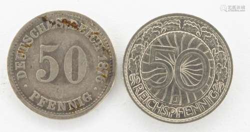 2 x 50 Reichspfennig