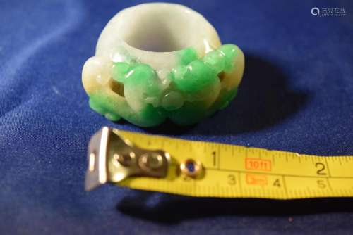 green jade ring.