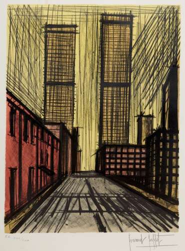 Bernard BUFFET 1928-1999
NEW YORK: TWIN TOWERS, 1986﻿
Lithog...