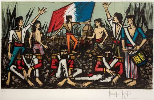 Bernard BUFFET 1928-1999
LA PRISE DES TUILERIES, 1978
Lithog...