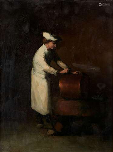 Théodule Augustin RIBOT 1823-1891  
LE CUISINIER NETTOYANT U...