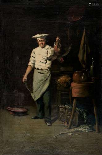 Théodule Augustin RIBOT 1823-1891 Attribué à 
LE CUISINIER  ...