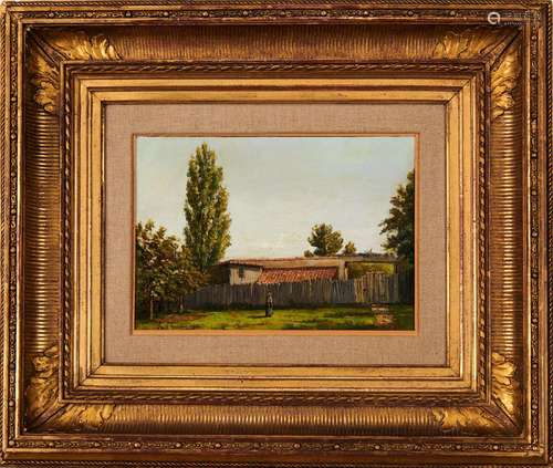 Paul Camille GUIGOU 1834-1871
FERME ANIMÉE, 1862
Huile sur p...