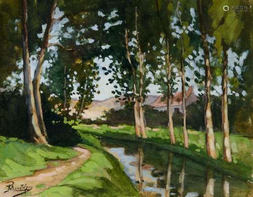 Pierre Eugène MONTEZIN 1874-1946
CANAL DU LOING
Aquarelle si...