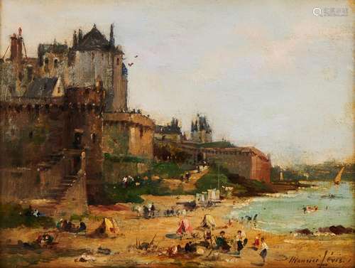 Maurice LEVIS 1860-1940
ST MALO, LA PLAGE
Huile sur panneau ...