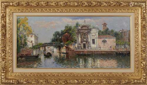 Antonio REYNA MANESCAU 1859-1937
VENISE, CANAL ANIMÉ DE GOND...