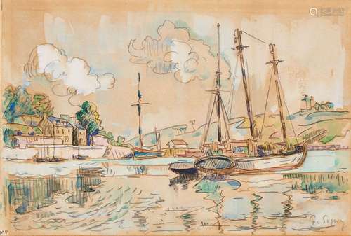 Paul SIGNAC 1863-1935
LE TRIEUX, vers 1924Aquarelle signée e...