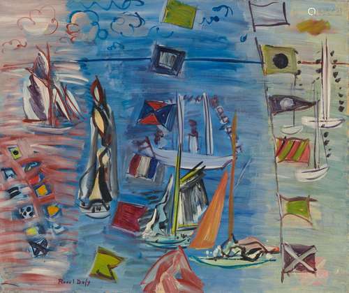 Raoul DUFY 1877-1953
RÉGATES À COWES, 1929
Huile sur toile s...